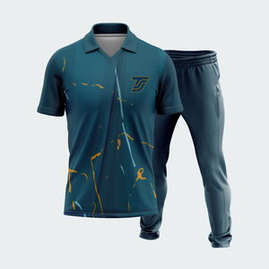 Uniforme de cricket unisexe personnalisé, imprimé par transfert thermique, sublimé, taille élastique, col rond/col en V, manches courtes, séchage rapide, respirant - Product Image 6