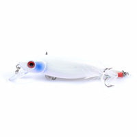 Leurre dur Laser Scale Minnow 8,6 cm 9,1 g avec hameçon triple à plumes pour la pêche au bar et au culter