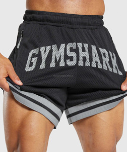 Shorts de sport unisexes en coton mélangé lavé, confortables, élastiques, respirants, séchage rapide, performance d'entraînement - Product Image 4