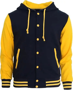 Chaquetas Varsity de Béisbol Personalizadas OEM de Alta Calidad para Hombre, Chaqueta Letterman Personalizada con Mangas de Cuero - Product Image 3