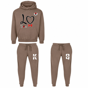 Ensemble de survêtement décontracté et respirant en coton 100 % pour homme, grande taille, avec logo personnalisé OEM, deux pièces, style streetwear et sportswear - Product Image 2