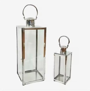 Classic Luxury Nickel Finished Stainless Steel <b>Lantern</b> Decorative Tabletop Lights for Home Party Wedding Decor Hot Arrival - Product Image 4