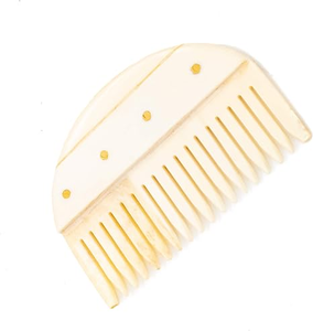 Peigne à barbe rond de qualité supérieure, fait main, en os de Viking sculpté, design floral, respectueux de l'environnement, pour un toilettage naturel - Product Image 4