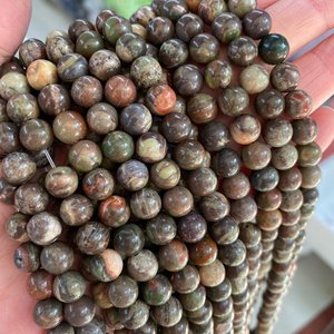 Cuentas de Ágata Natural del Desierto de Gobi, Pulimentadas, Lisas, Grises, en Hilo Completo de 15.5 Pulgadas, Certificadas por IGI, Cuentas Sueltas para la Fabricación de Joyas - Product Image 5