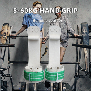 Agarres de Cuero para Levantamiento de Pesas con 2 Orificios para los Dedos, Nuevos Agarres de Gimnasio al por Mayor para Entrenamiento Cruzado con Accesorios Antideslizantes - Product Image 4