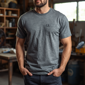 Camisetas de Trabajo para Hombre, Duraderas, de Algodón, Manga Corta, Uniformes Industriales con Personalización OEM ODM - Product Image 5