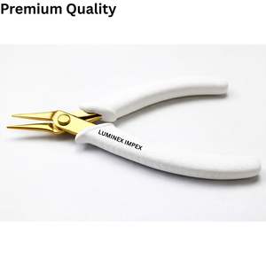 Alicates de Punta Fina Premium Dorados de 5 Pulgadas, Acero Inoxidable, Herramienta de Precisión para Joyería, para Proveedores de Goggles, Ebay y Etsy - Product Image 3