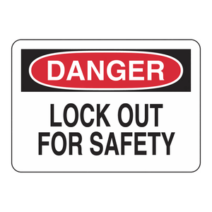 Panneau de signalisation de sécurité Brady Danger Lock Out - Panneau d'avertissement réfléchissant en PVC pour les zones d'entretien industriel - Product Image 2