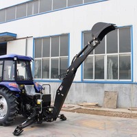 Bras d'excavatrice hydraulique pour tracteur 70 CV, livré standard avec pelle de bulldozer/chargeuse