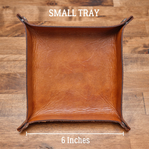 Elegant Genuine Leather Tray Premium Cowhide <b>Desk</b> Storage Organizer Custom Branded Hotel Room Leather Tray GLTY-0005 - Product Image 6