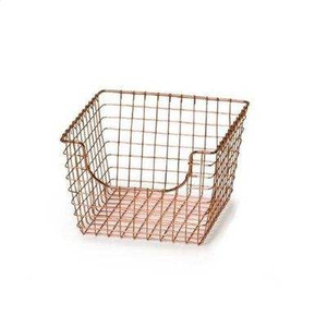 Simple Gold Wire Metal <b>Basket</b> Ideal for Kitchen Home Storage Clothes Laundry Toys Bathroom Organization and Daily Use From India - Product Image 2