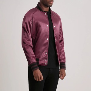 Wholesale Customized <b>Thin</b> Stand Collar <b>Men's</b> Varsity <b>Jackets</b>-High Quality Custom Colors & Designs Casual Winter Wear - Product Image 2