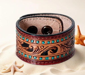 New Arrival Fashionable Summer Flexible Breathable <b>Leather</b> Adjustable <b>Leather</b> <b>Bracelet</b> High Quality OEM Custom Service - Product Image 4