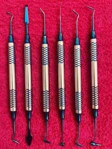 Juego de Instrumentos Quirúrgicos Dentales al por Mayor, Kit de Espátulas Metálicas Recubiertas de Oro, Manual para Rellenos de Resina Compuesta, de Dentavex - Product Image 5