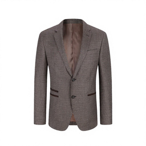 <b>Men</b>’s Slim Fit Business <b>Suit</b> <b>Blazer</b>, Premium Striped Formal Jacket, Breathable Button Front Plus Size Customized Design - Product Image 3