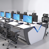 Solution de bureau modulaire pour poste de travail de salle de contrôle, table de centre de commande réglable en hauteur