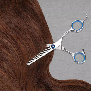 Tijeras Profesionales de Acero Inoxidable para Adelgazar el Cabello, para Diestros, Mango Largo, Punta Redonda y Afilada, 28 Dientes, Grado 6CR13, para Uso en Salón - Product Image 6