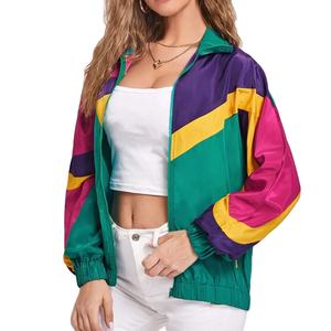 Chaqueta Cortavientos de Nailon con Bloques de Color Personalizada al por Mayor, Chaqueta Cortavientos para Mujer, Chaquetas Personalizadas para Mujer - Product Image 5