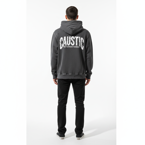 Custom French Terry Distressed Hoodie 100% Cotton Heavyweight Acid Wash Oversized Ripped Hole Vintage Streetwear Men Sweatshirt - Product Image 3