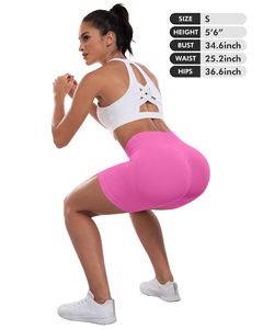 Shorts For Women Workout Gym Biker Shorts High Waisted Tummy Control Butt Lifting Running Sports Yoga <b>Booty</b> Scrunch Butt Shorts - Product Image 6