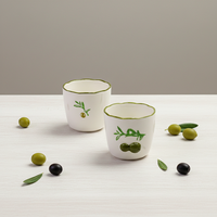 Tasse à thé en porcelaine fine de qualité supérieure 3460983CUPD-0.2 NOUVELLE 200ml Réutilisable avec motif OLIVE BRANCH & FRUIT Mignon