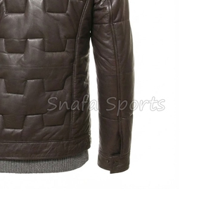 Veste en cuir de moto personnalisée pour homme, coupe slim, élégante, décontractée, pour l'extérieur, de haute qualité, vente chaude, OEM - Product Image 5