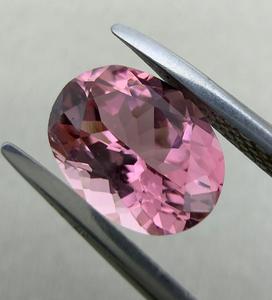 Pierre de tourmaline naturelle en vrac, véritable, rose, ovale, taille brillant, pour la fabrication de bijoux, bague, pendentif, cadeau de collection, pierres précieuses rares, Shamim Gems - Product Image 2
