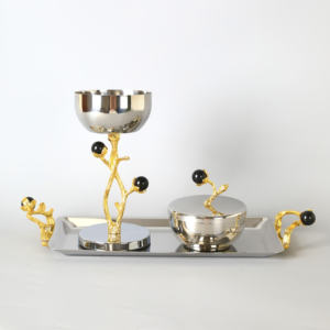 Juego de Quemadores de Incienso de Carbón Plateado de Gran Tamaño, Venta al Por Mayor de Fábrica, con Caja para Incienso de Acero Inoxidable - Product Image 2