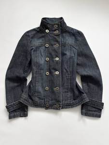 Men's Denim Varsity Jacket Solid Color Turn-down Collar Regular Sleeve Washed Cotton Zipper Closure Autumn Casual Letter Front - Product Image 4