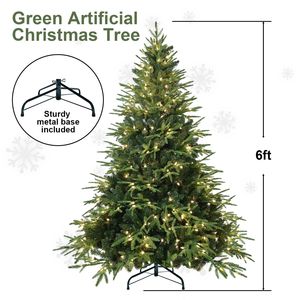 Albero di Natale Artificiale Preilluminato da 2,1 m con 400 Luci Incandescenti UL, Punte in PE e PVC, Albero Natalizio Premium - Product Image 2