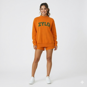 Ensemble court à col roulé pour femme, en polaire chaude, deux pièces, confortable et doux, pour les journées froides - Product Image 1