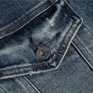 Veste en jean pour homme personnalisée, vêtement d'extérieur classique avec logo brodé personnalisé et design personnalisé, veste d'hiver - Product Image 6