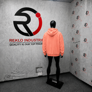 Sweat-shirt à capuche rose pêche surdimensionné avec fermeture éclair, imprimé graphique rouge, streetwear unisexe, fermeture éclair intégrale, pour hommes et femmes - Product Image 4