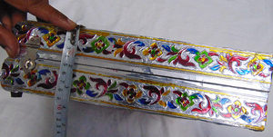 Handcrafted Meenakari Metal Jewelry Box with <b>Ring</b> Organizer – Decorative Storage Case with Velvet Interior Gift Box bangle Box - Product Image 5