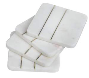 Juego de posavasos de mármol personalizados al por mayor para compradores B2B globales que buscan accesorios decorativos de primera calidad para la mesa. - Product Image 2