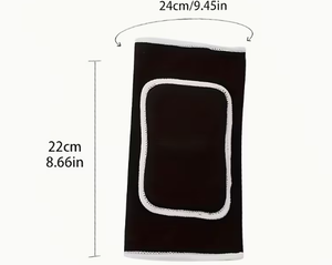 Breathable Elbow Support Black Spandex Polyester Adjustable Hook Loop Closure 22cm X 24cm for Football Running Unisex - Product Image 6