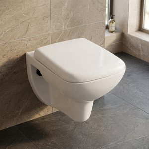 WC mural en céramique, cuvette de toilette en porcelaine, sanitaires modernes, WC suspendu pour salle de bain - Product Image 6