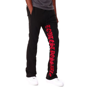Track <b>Jogger</b> Stacked Pant Heavyweight 500 GSM Fleece 100% Cotton Print Logo <b>Baggy</b> Sweat Trouser Flared Sweatpants for Men - Product Image 2