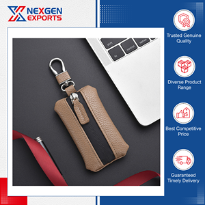 Étui à clés de voiture en cuir PU imperméable de qualité supérieure, très résistant, avec fermeture éclair, idéal pour les voyages, les cadeaux et le rangement - Product Image 6