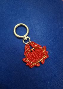 Premium Decorative Embroidery Beaded <b>Keychain</b> with Handmade Artisan Finish - Product Image 1