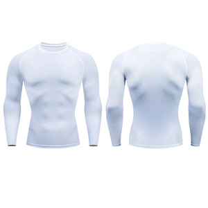 Lightweight Slim Fit Unisex <b>Compression</b> <b>Shirts</b> Short 220g Polyester/Nylon Quick Dry Breathable Eco-Friendly UPF50+ Rash Guard - Product Image 1