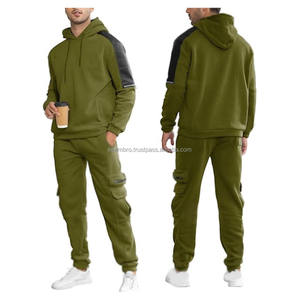 100% coton survêtement à capuche ensemble pour hommes en gros de haute qualité à la mode Style survêtements - Product Image 3