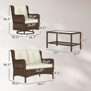 Set di mobili da giardino con pezzi per vivere all'aperto - Product Image 3