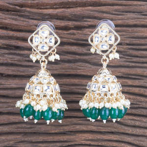 ต่างหูชุบทองอินโดตะวันตก Jhumki 103045 - Product Image 2