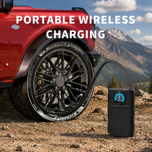 Pompa Kompresor Udara Mobil Listrik Portabel 12V Isi Ulang Nirkabel dengan Pengukur Tekanan Analog untuk Mobil Sepeda Motor - Product Image 6