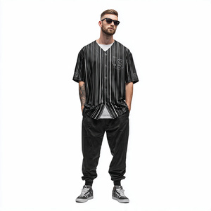 Nouvelle Arrivée Chemises de Baseball Oversize pour Hommes Personnalisées Sublimées en Maille Respirante Hauts d'Entraînement Sportifs d'Équipe - Product Image 2