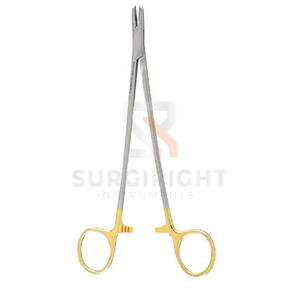 Portaagujas New Orleans de 17.8 cm con mandíbula dentada de acero inoxidable, instrumento quirúrgico para control de suturas de SurgiRight - Product Image 1