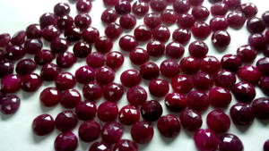 พลอยแซฟไฟร์ธรรมชาติคุณภาพสูง รูปทรงโรสคัท คู่หนึ่ง สำหรับทำเครื่องประดับ อัญมณีตกแต่ง เกรด AA - Product Image 3