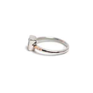 Anillo de Plata de Ley 925 con Baño de Oro y Gema de Aguamarina Natural Corte Princesa, Joyería de Piedra de Nacimiento para Mujer, Ideal para Aniversario de Bodas - Product Image 6