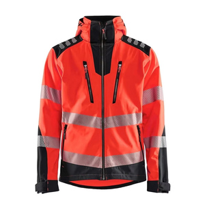 Chaqueta reflectante impermeable de alta visibilidad personalizada con capucha para construcción y ropa de trabajo de seguridad al aire libre - Product Image 5